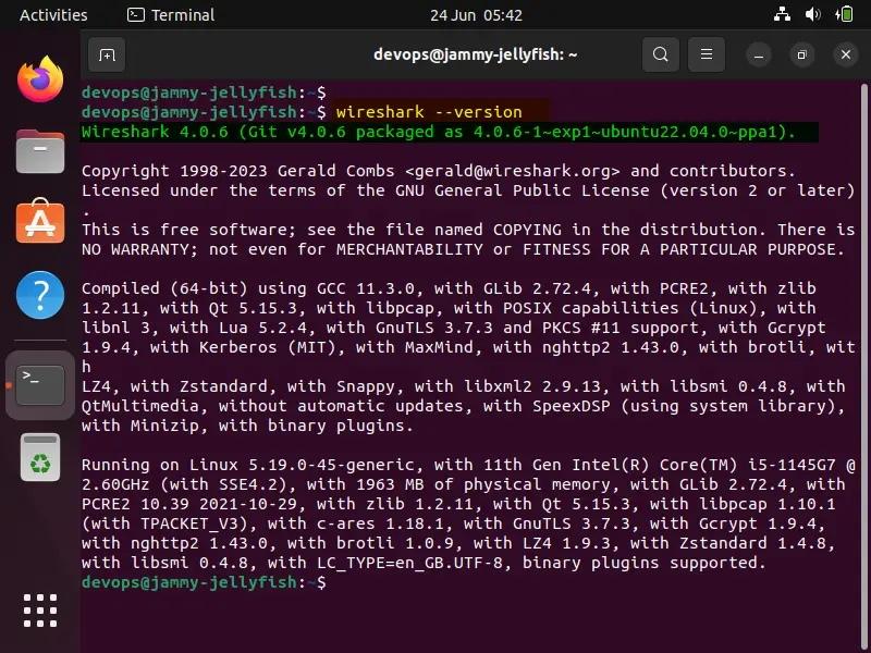  ubuntu 22 04 wireshark linux 