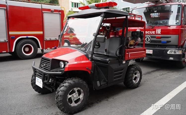 全地形四轮消防摩托车古城景区的平安使者