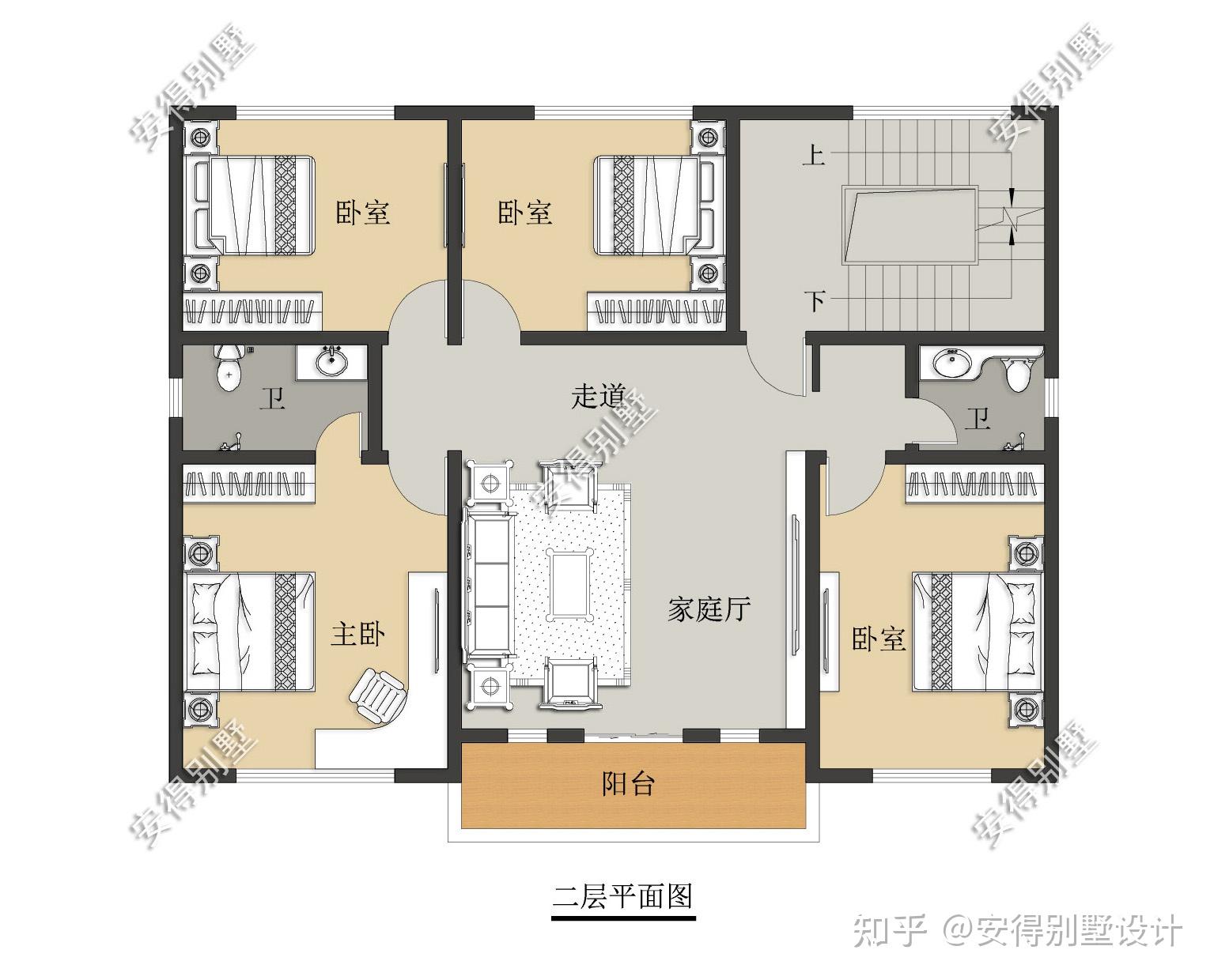 开间12米,进深10米,想设计个新中式风格的别墅,有好的图纸参考吗?