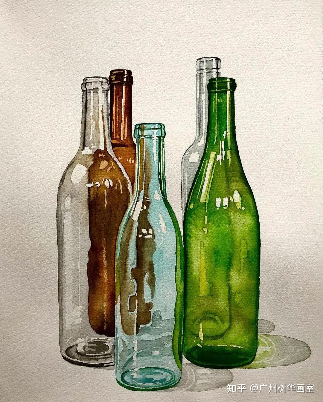 色彩如何画好玻璃质感?看似简单实则超难的玻璃瓶如何画! 