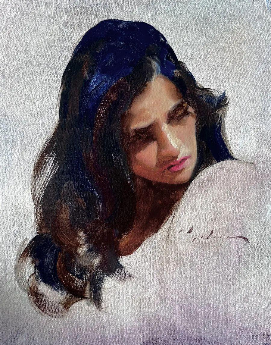 M. Marcelli 女性の肖像 リトグラフ 39/200 M. Marcelli 女性の肖像