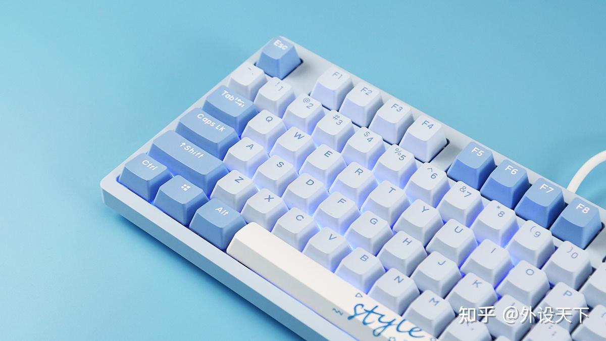 达尔优a87天空蓝限定版机械键盘简评伸手可触的蔚蓝