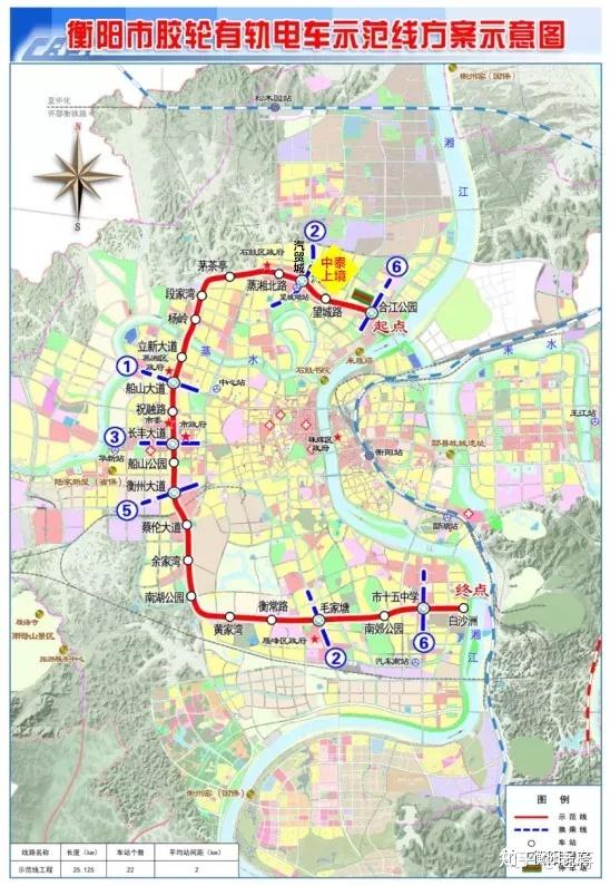 重磅衡阳市胶轮有轨电车示范线规划公示