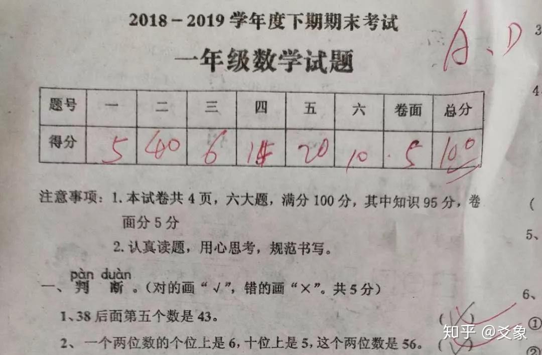 为什么试卷分数下面,老师要画两条横线?可能很多老师都不知道 - 知乎