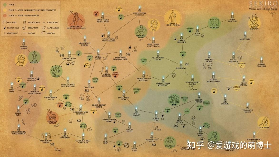 新手有福了高手贴心制作只狼影逝二度全攻略流程图
