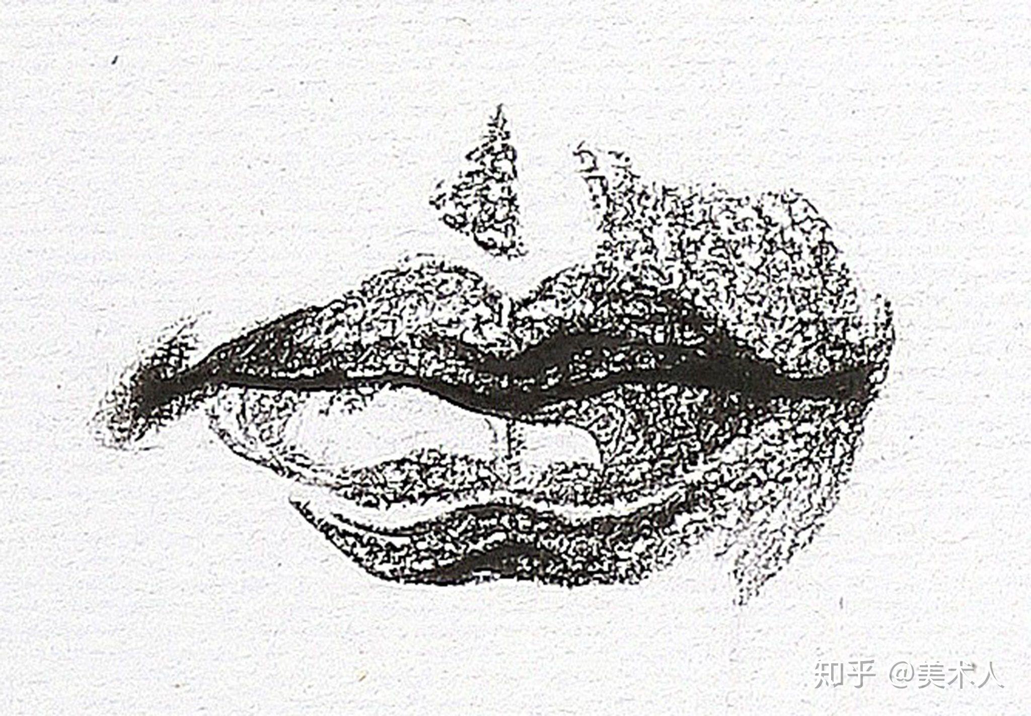 速写局部五官干货75之嘴巴的刻画