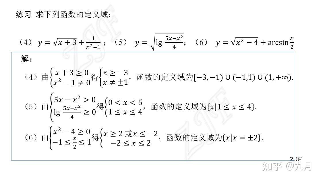 知识点1:函数的定义域 - 知乎