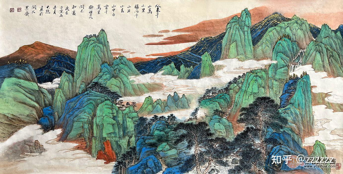 盘点叶大隐老师作品 中式山水国画 韵味高雅 - 知乎