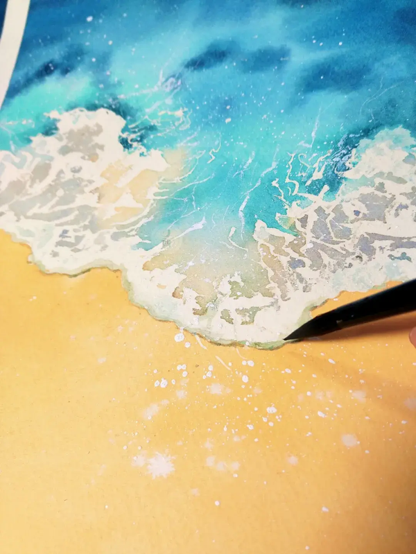 水彩教程 海滩的画法 知乎