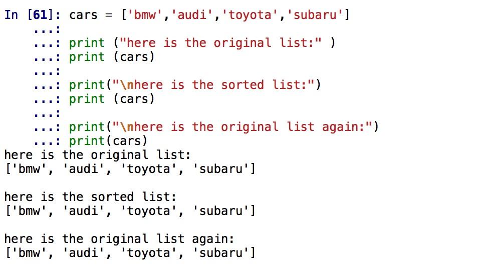 一python学习笔记list