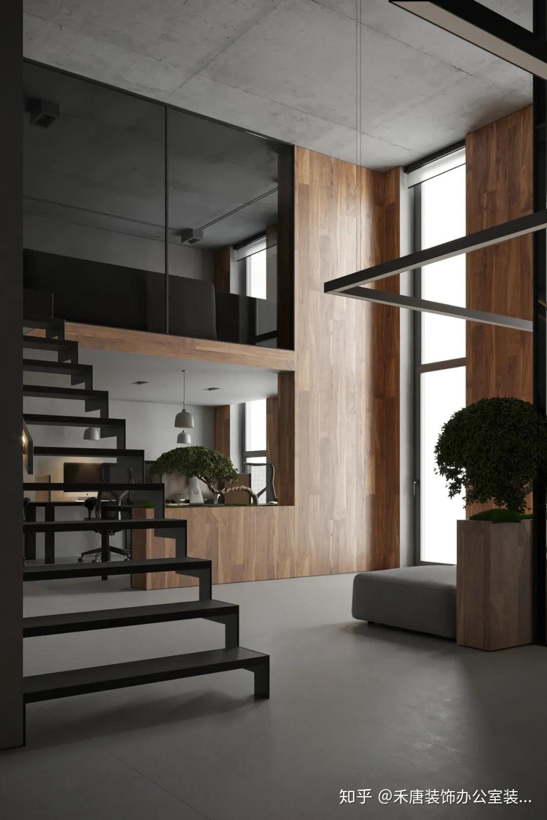 办公室工业风格装修效果图