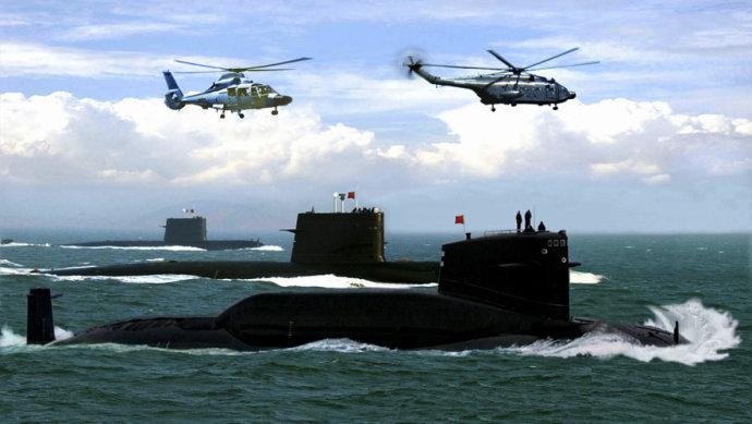 一艘潜艇浮出在航母编队面前中国已拥40艘aip可组水下狼群