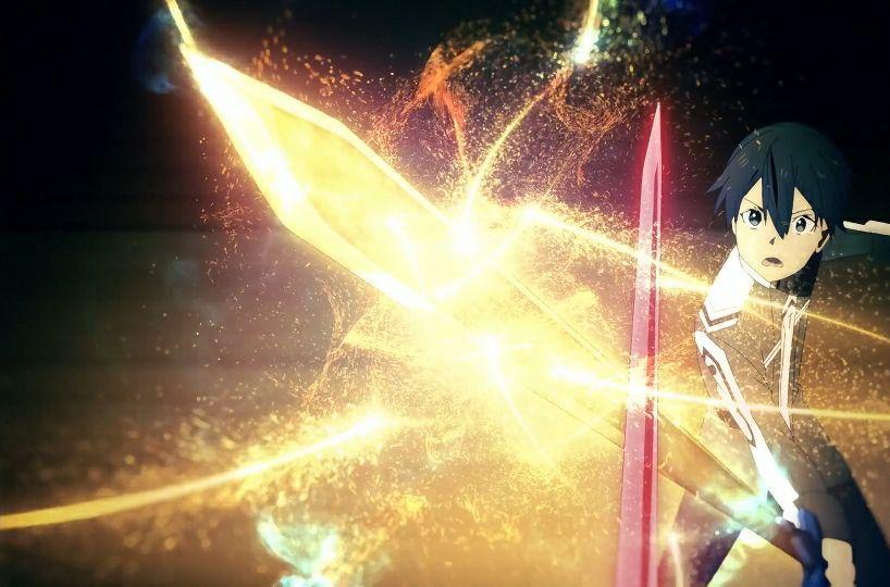 《刀剑神域第三季》的最新一集里,桐人使用"后宫之力"激发出夜空之剑