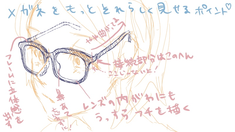 眼镜镜片怎么画教你动漫人物眼镜的画法教程