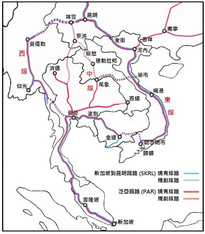 泛亚高铁线路图图片