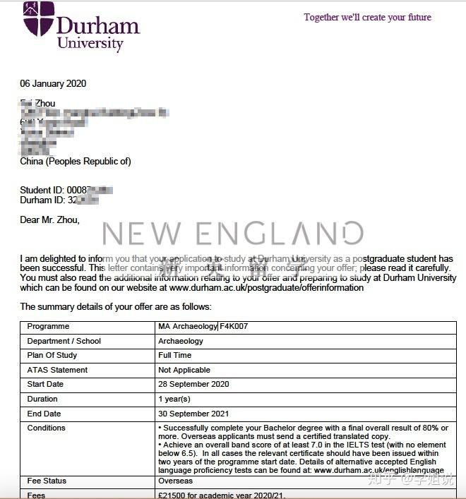 2020英国 | 杜伦大学 考古学 硕士 offer