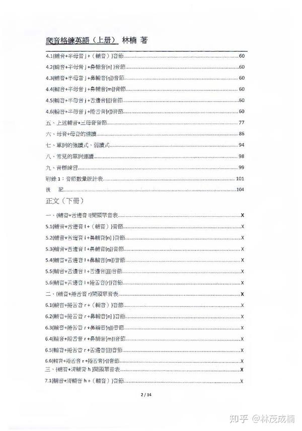理工男呕血力作 现代英语音节表汇总 爬音格学英语 上册 知乎