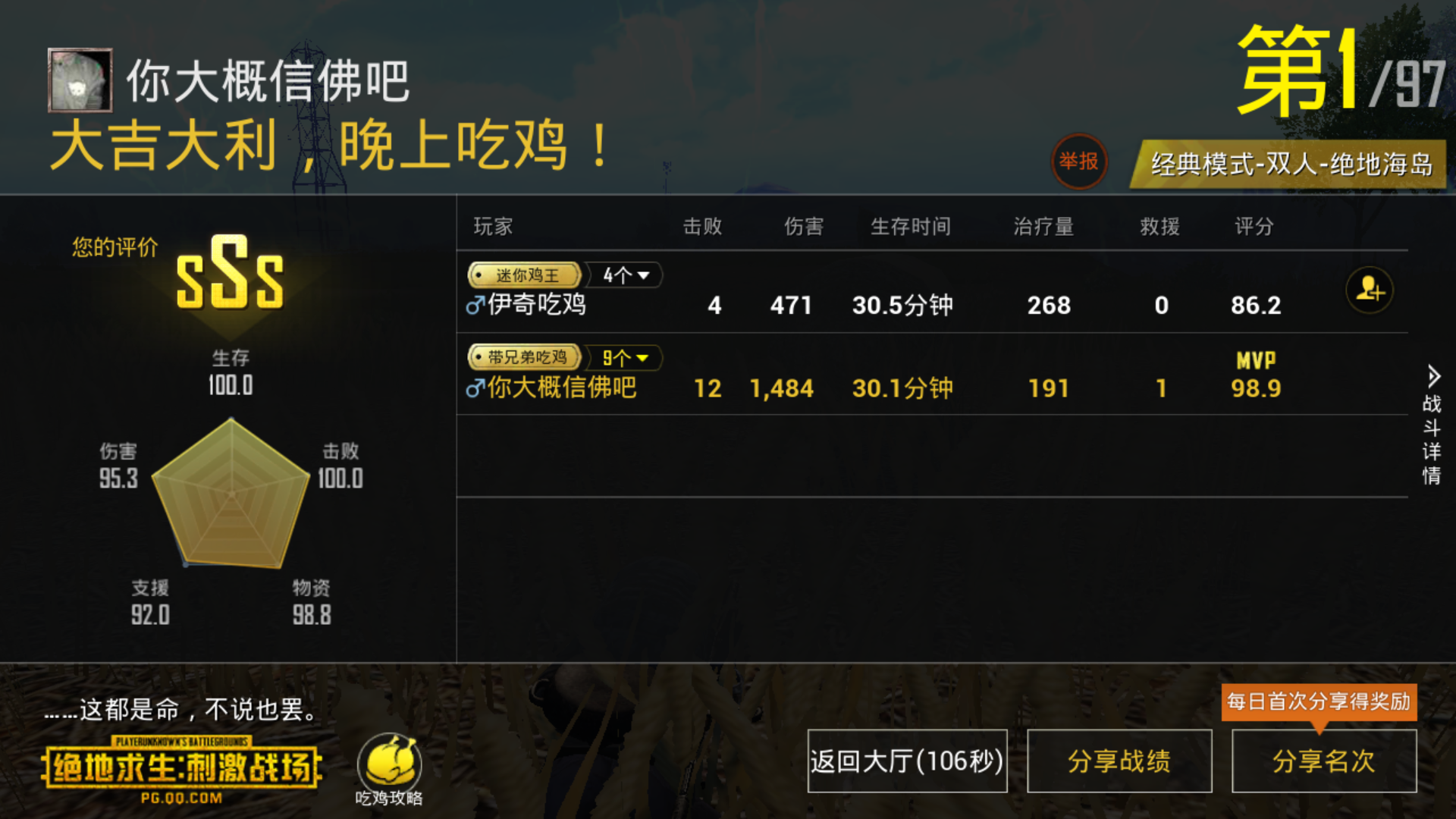 绝地求生刺激战场 为什么只有躺鸡萌妹没有