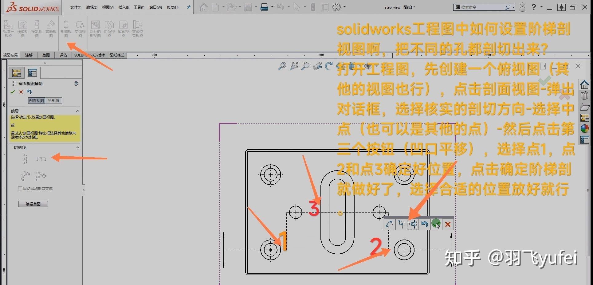 solidworks阶梯剖视图图片