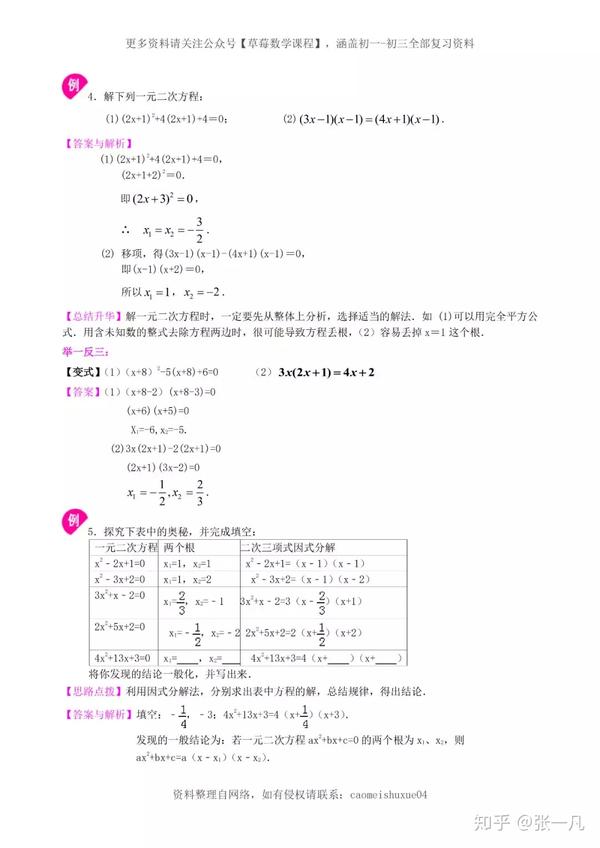 一元二次方程的判别式及根与一元二次方程的解法 知乎