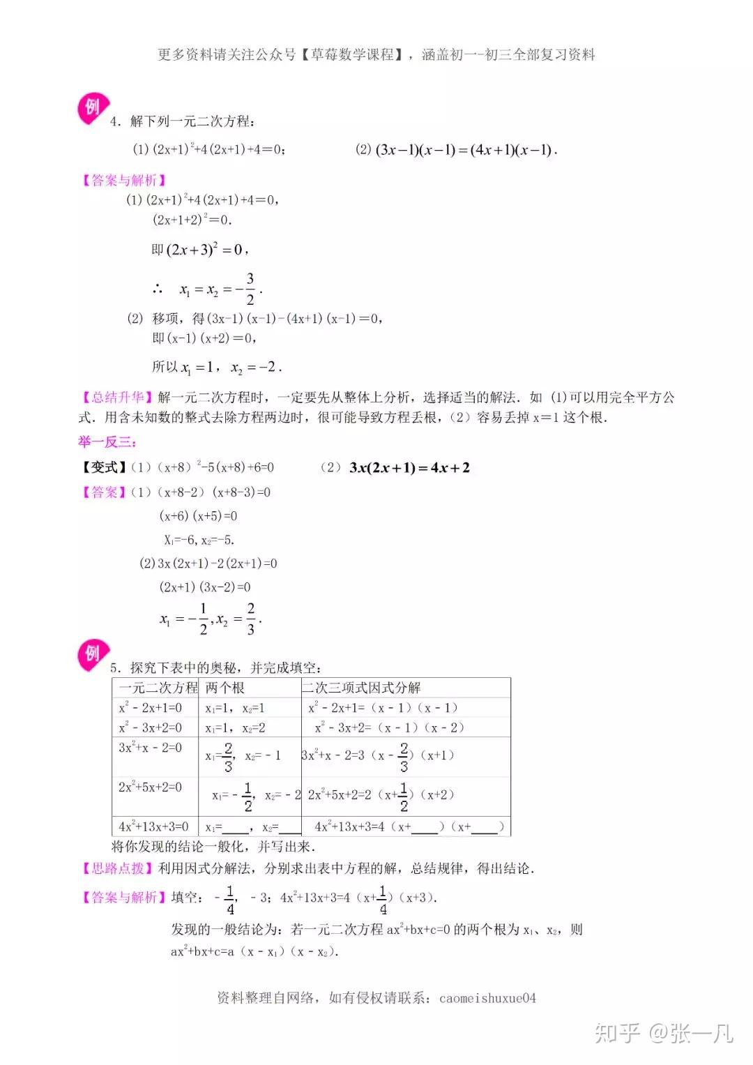 一元二次方程的判别式及根与一元二次方程的解法 - 知乎