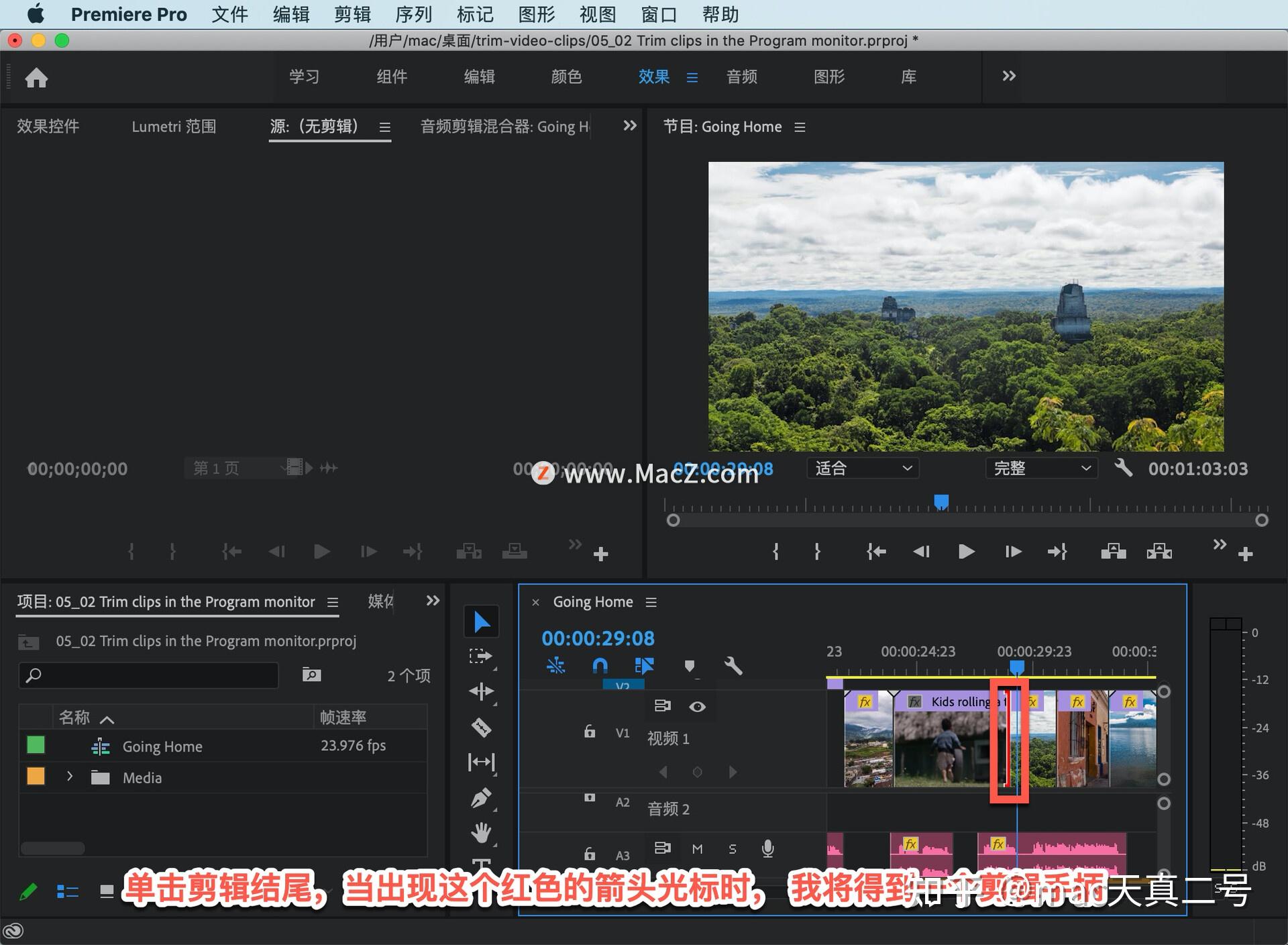 Pr 入门教程「17」如何在节目监视器中修剪剪辑？ - 知乎