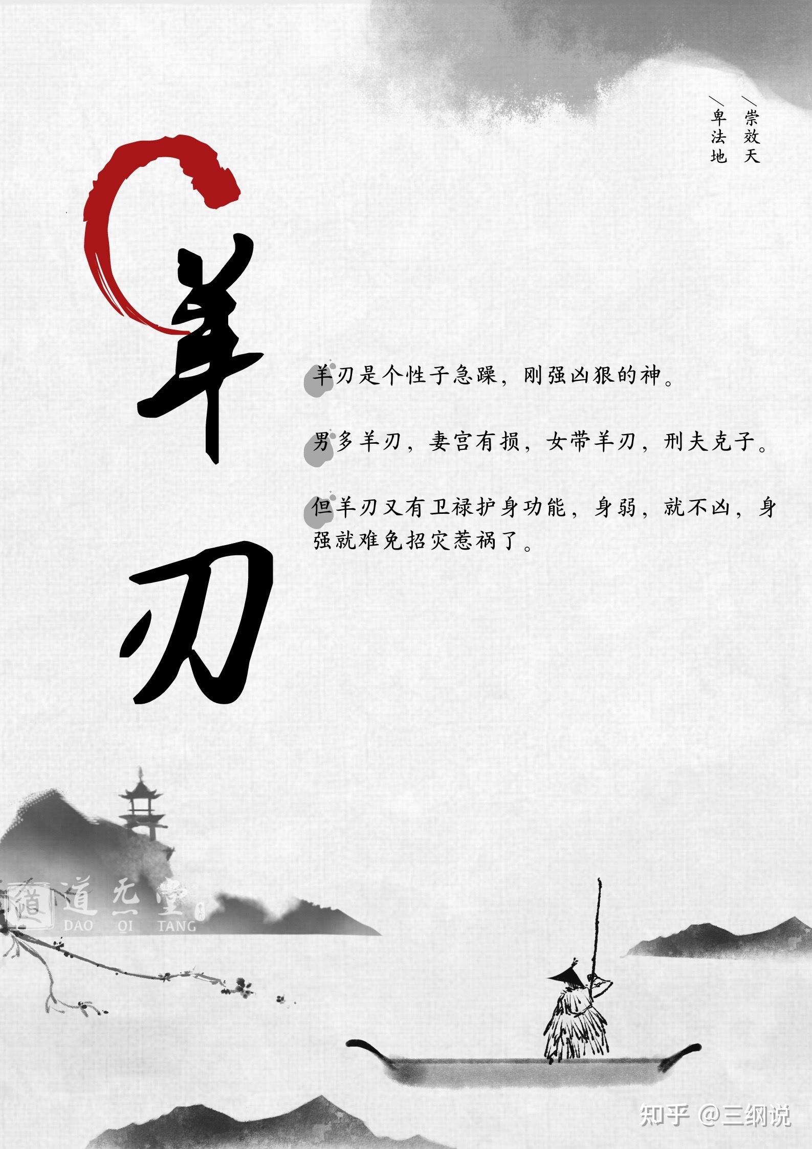 「三纲说·八字」-羊刃 - 知乎