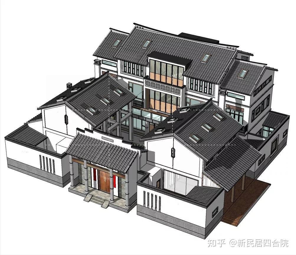 廊坊四合院廂房開間8.59米,主樓進深7.