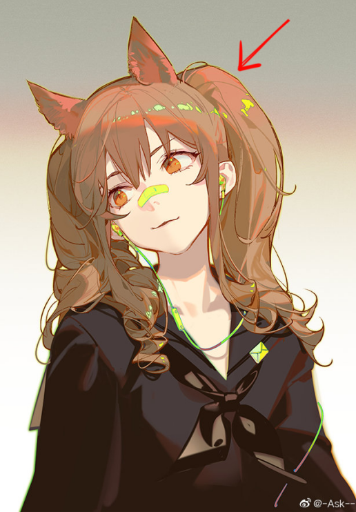 这是什么魔法打光,,头发的两边都有阴影看看ask大佬的打光,光从右上方