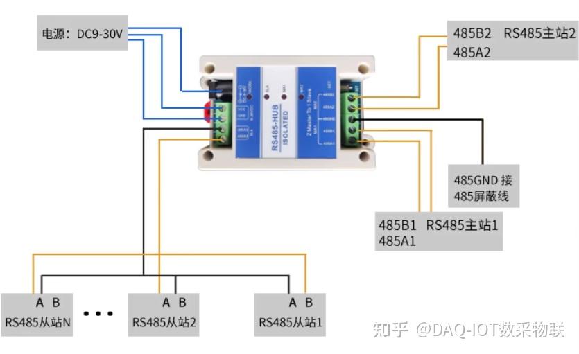 rs485两线制接法图片