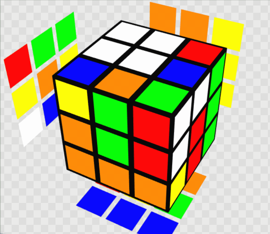 被打乱了5步的魔方