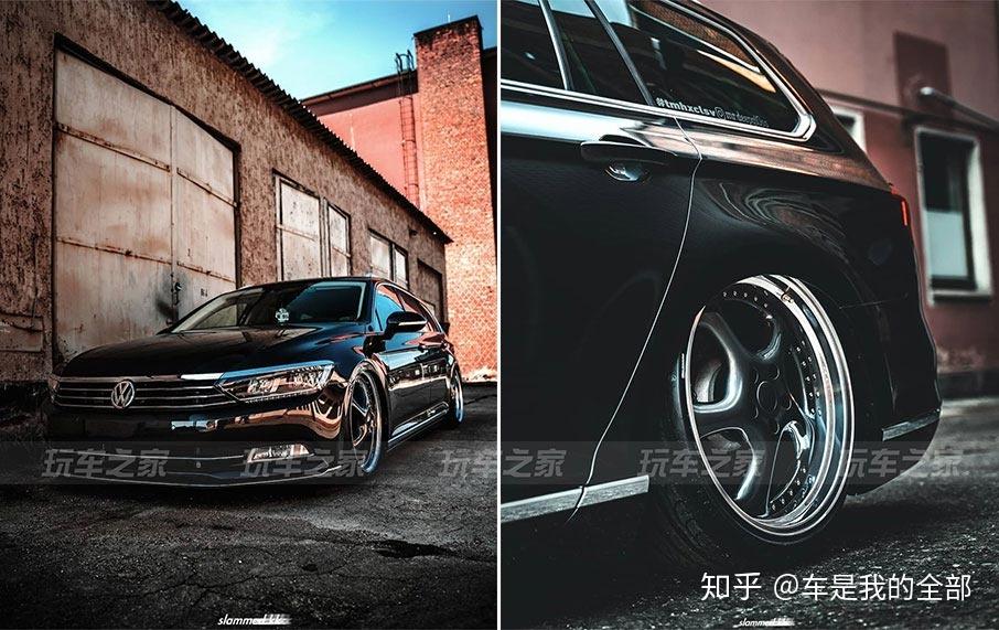 大众蔚揽改装气动避震 换上复古轮毂玩姿态
