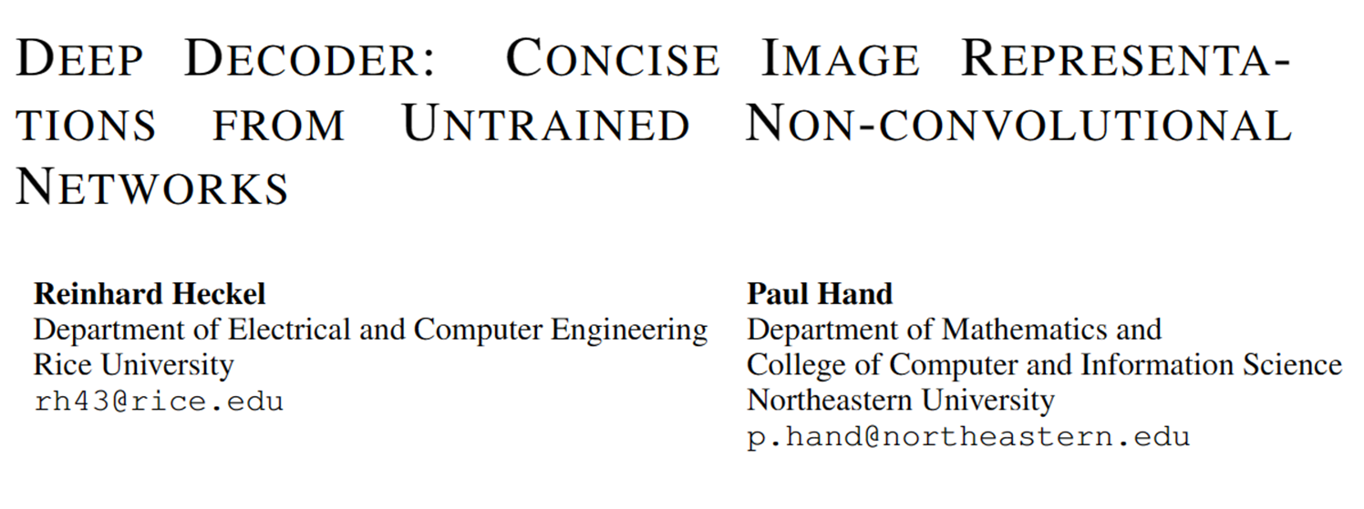 【自监督去噪系列十】Deep Decoder:利用无训练无卷积网络对图像简单表示 (ICLR'2019) - 知乎