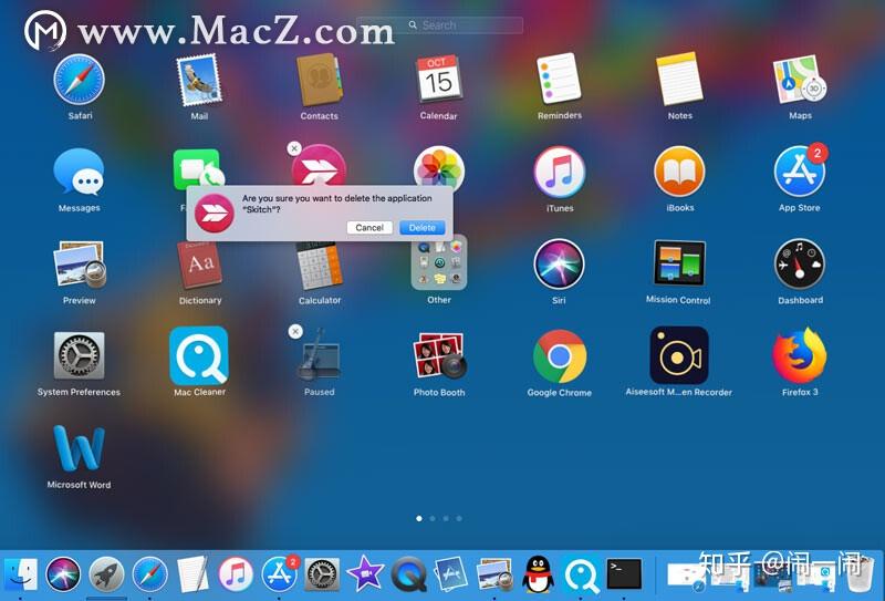 从mac上的启动台上完全删除应用程序