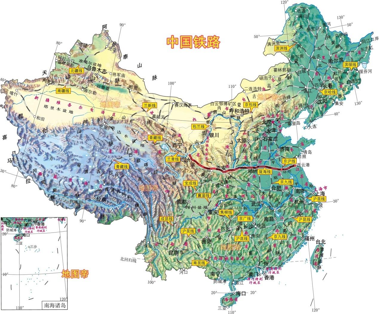 陇海线铁路高清地图图片