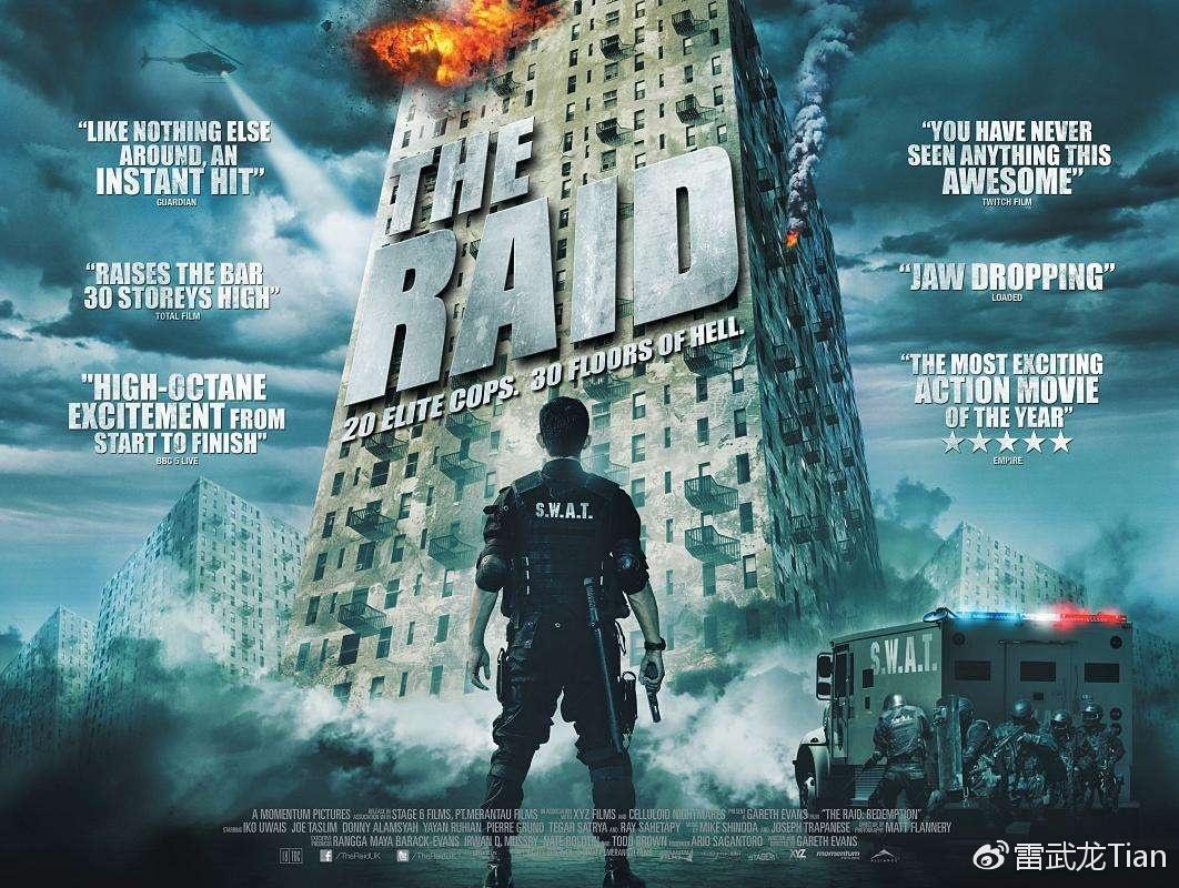 《突袭》是一部肾上腺素碉堡的电影,封闭格局的经典处理其实东南亚这