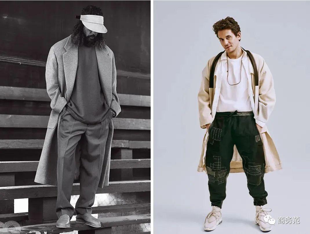 比如fog的主理人jerry lorenzo和歌手john mayer都用大衣外套来搭配