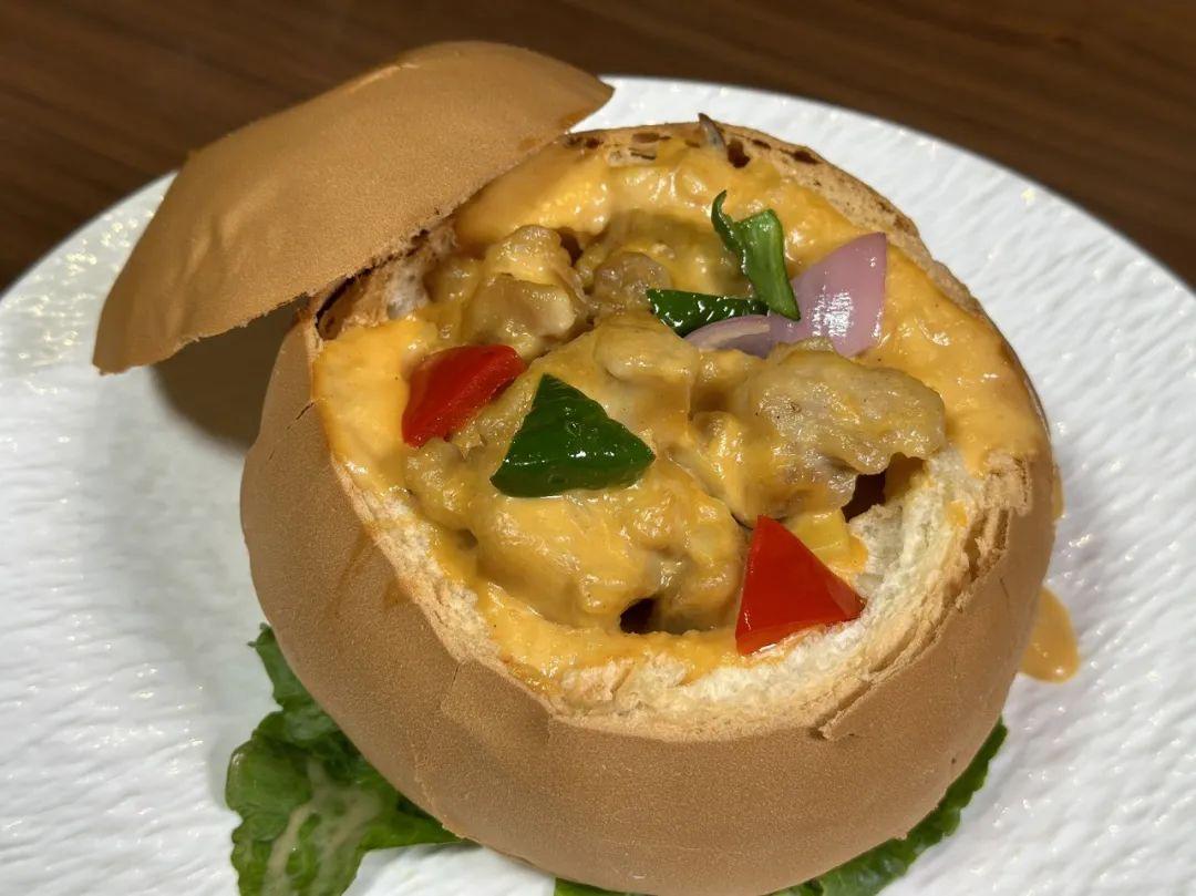 红咖喱芝士面包鸡甜滋滋又鲜美,好吃麻了!