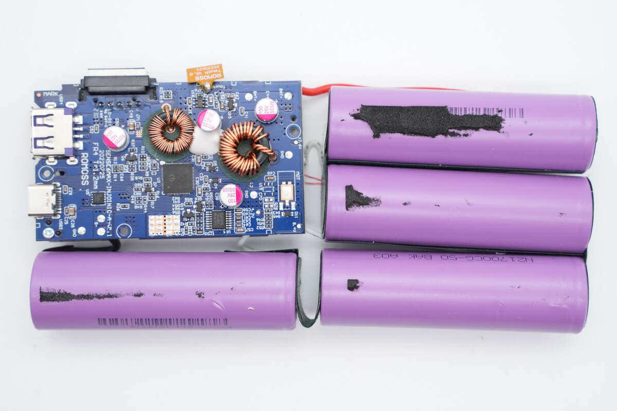 拆解报告:romoss罗马仕20000mah 100w快充移动电源sense6 max