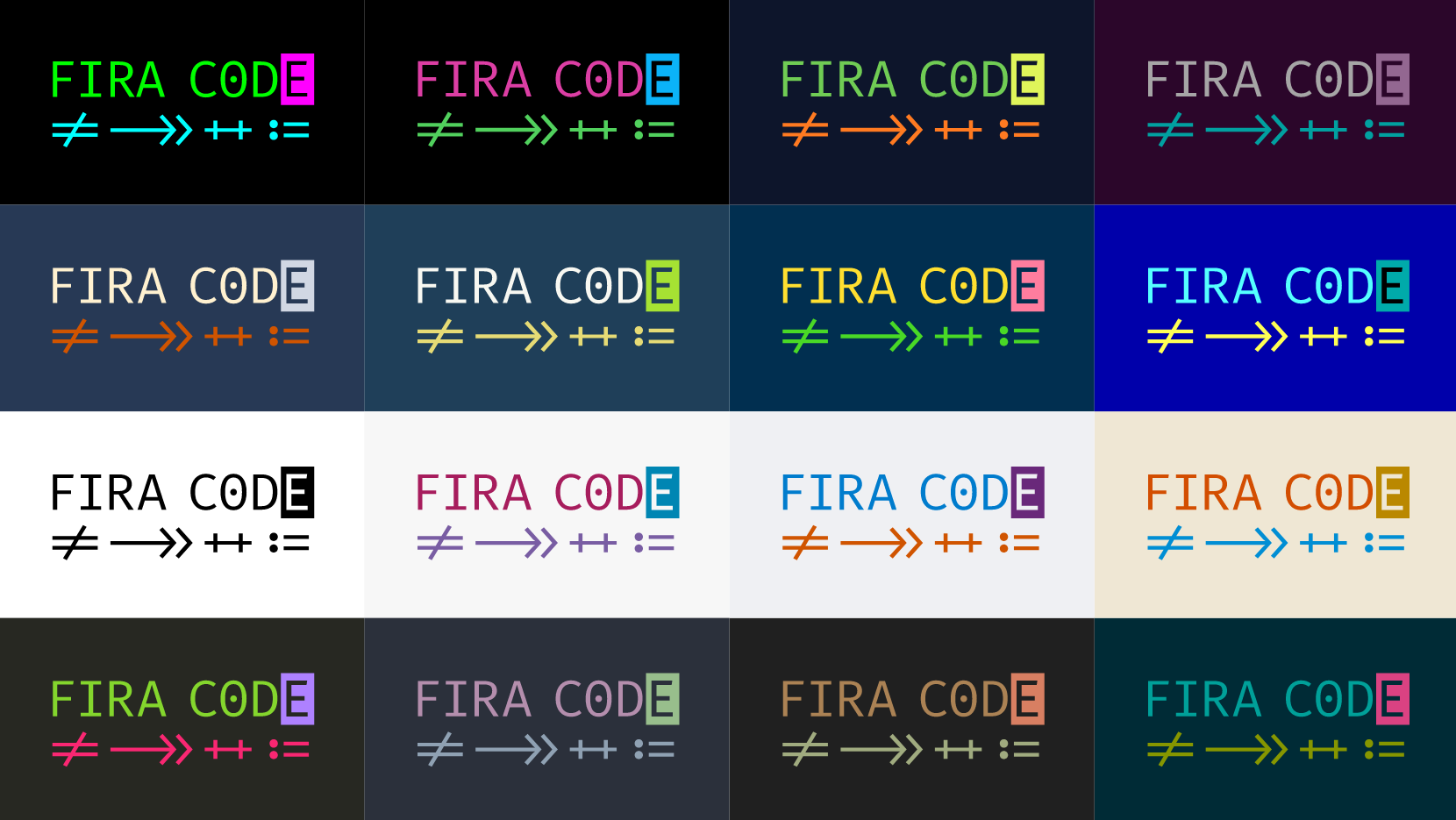 Fira Code 一个程序员专用字体
