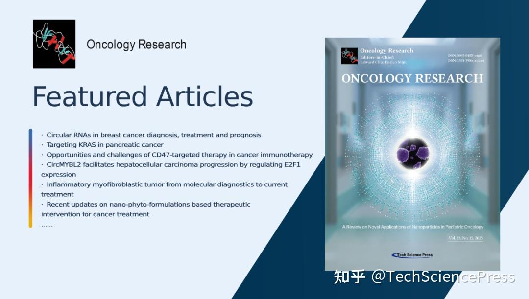 Oncology Research | 文章精选：癌症新靶点、新疗法与新策略 - 知乎