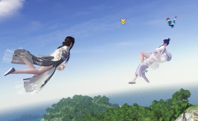 天刀手游大轻功非常有动感,特别是那一个往前踢的动作很有侠之大者的