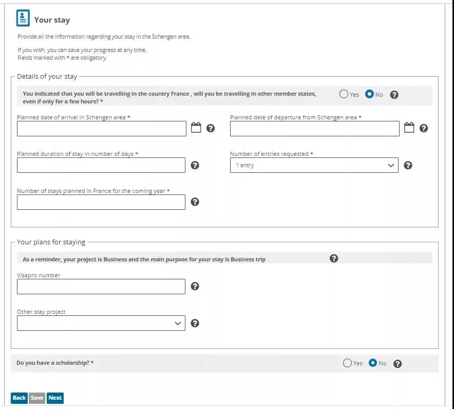 France Entry Form Example 法国签证 France-Visas 填表指南 - 知乎