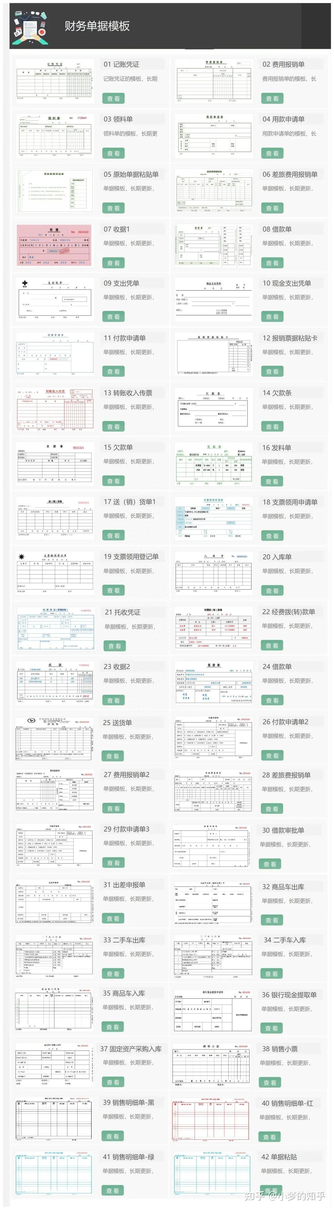 会计一定要收好:财务工作中常用凭证单据模板,拿去直接用 - 知乎