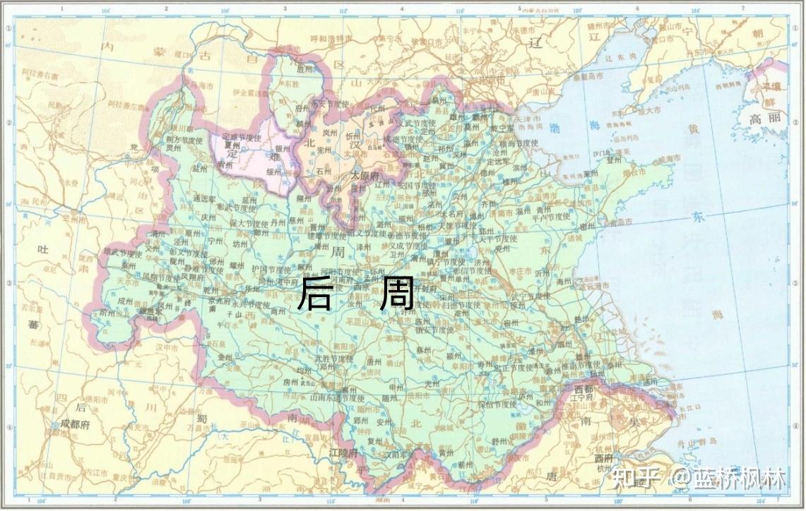 历史天空:五代十国时期后周的疆域