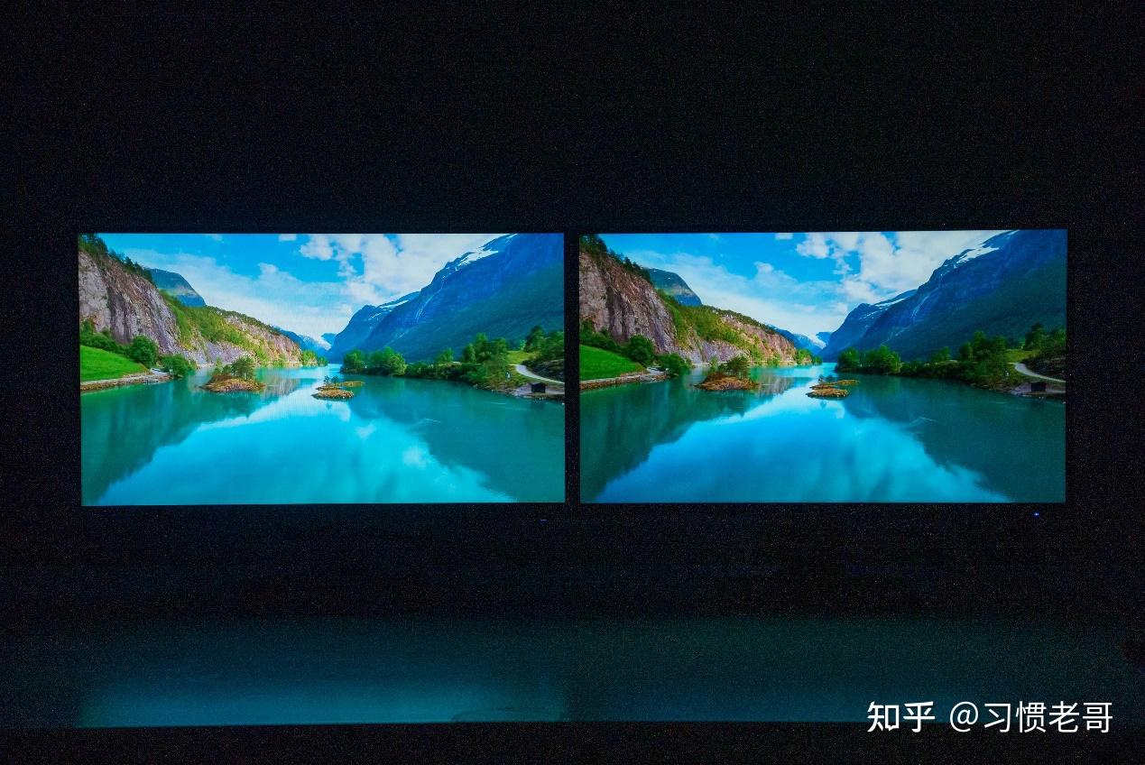 这里我们先来看下两款显示器的画面实拍对比.