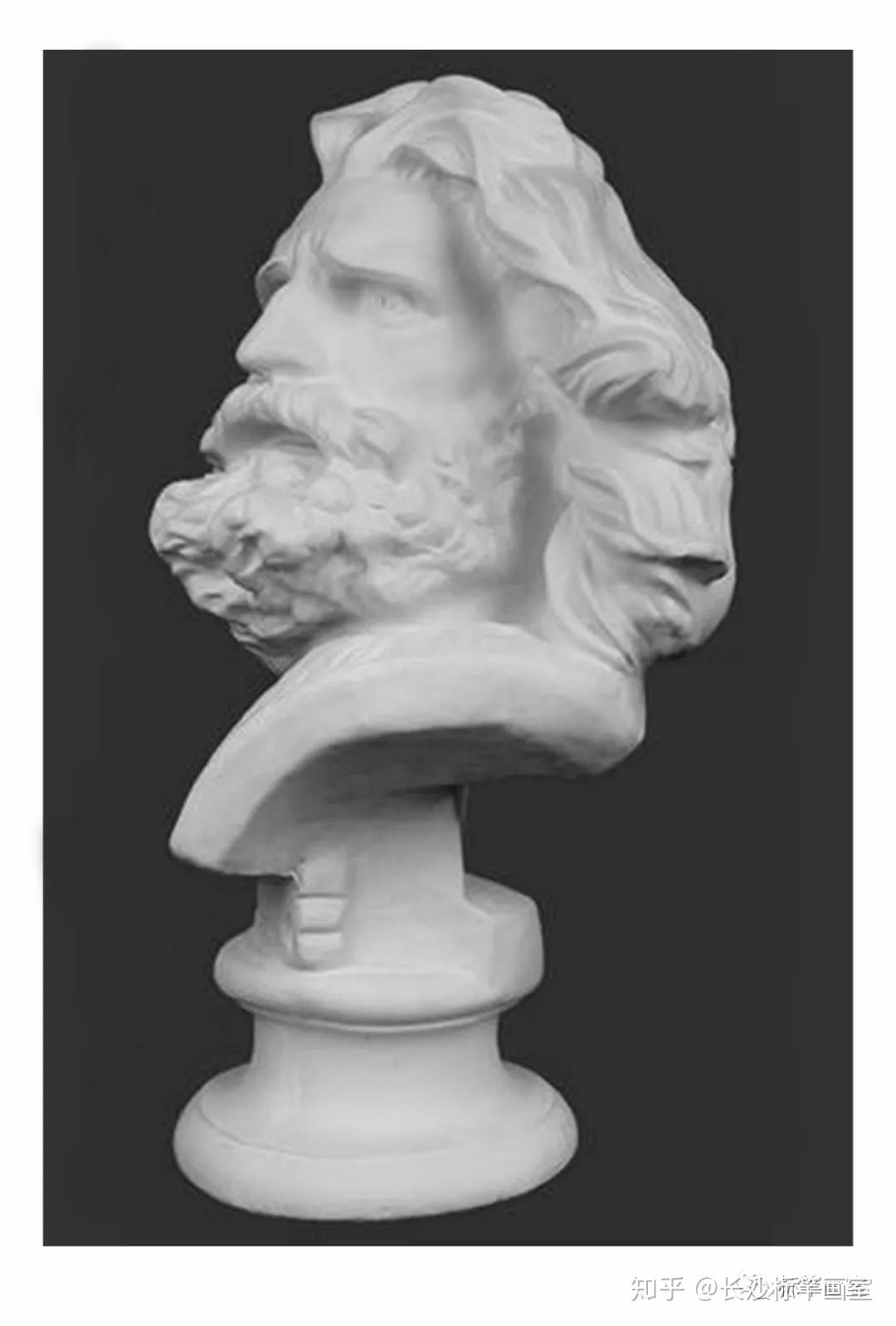 【素描石膏头像】标竿画室|马赛-侧面,起稿到细节完整呈现 - 知乎