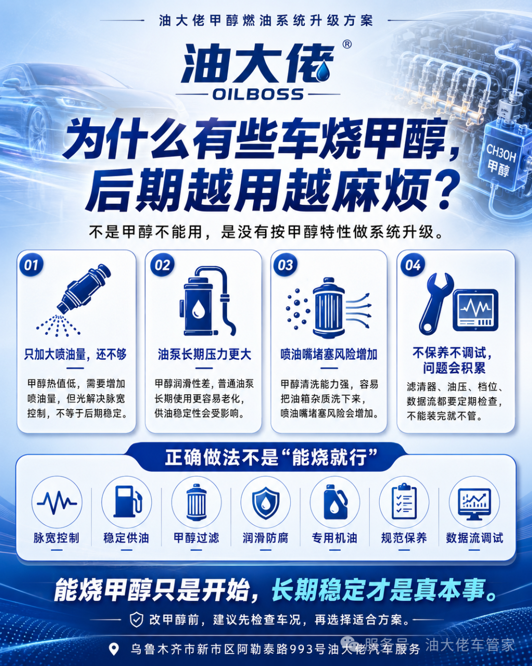 改甲醇,能烧只是开始,后面稳定才重要