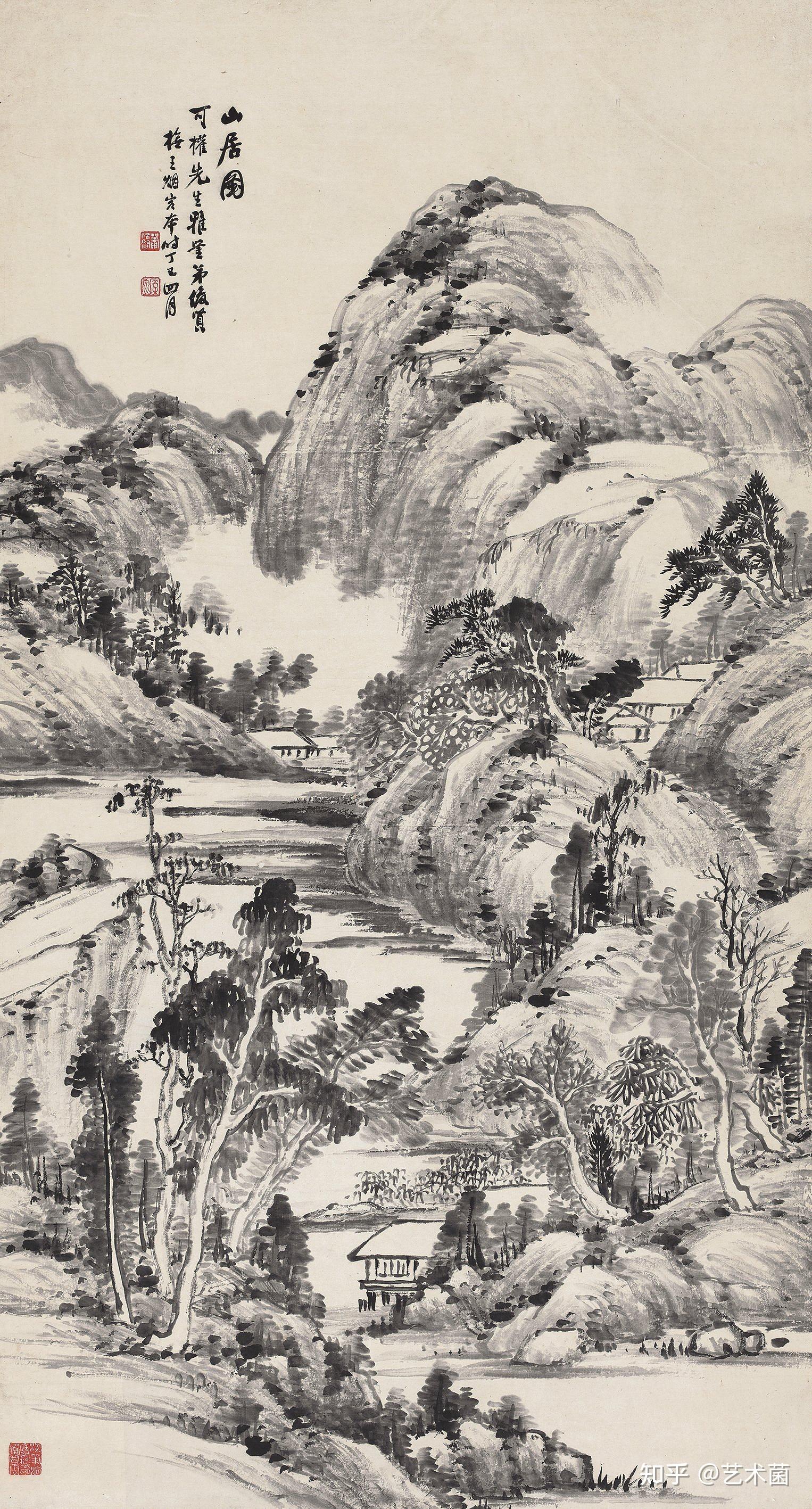 民国画家萧俊贤山水画气骨醇厚面貌苍古自成一家