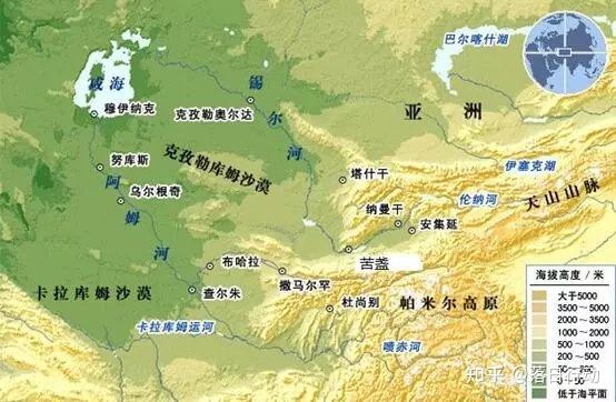 七河流域地图图片